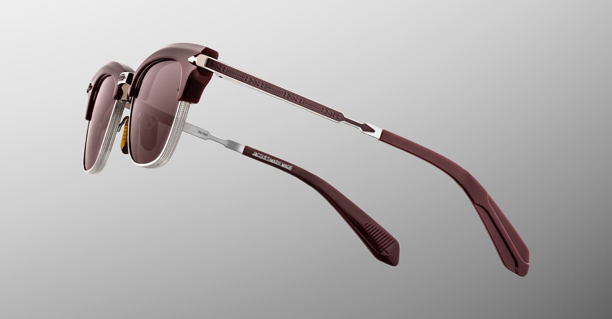 Ottica Mondello Roma - Jacques Marie Mage - JMMTQ-R7 - SARTRE - BORDEAUX EMPIRE - Acetate, titanium - shape Wellington - burgundy - EYEWEAR - SUNGLASSES - Unisex,Uomo,Donna,Women,Men - lens Brown - Made In Japan