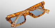 Ottica Mondello Roma - Jacques Marie Mage - JMMCB-13U - CASABLANCA - CAIRO - Acetate - shape Rectangular - Havana - EYEWEAR - EYEGLASSES - Unisex,Uomo,Donna,Women,Men - lens Blue - Made In Japan