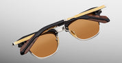 Ottica Mondello Roma - Jacques Marie Mage - JMMSA-10A - SARTRE - NOIR X (ORIGINAL VERSION) - Acetate, titanium - shape Clubmaster - black, brown - EYEWEAR - SUNGLASSES - Unisex,Uomo,Donna,Women,Men - lens Clear - Made In Japan