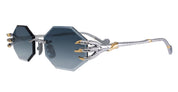 Ottica Mondello Roma - Anna-Karin Karlsson - S241-8202 - THE CLAW & THE NEST - OCTAGONAL 2.0 - White Gold - Titanium - shape OCtagonal - white gold - EYEWEAR - SUNGLASSES - Donna,Women - lens Grey - Made In Japan