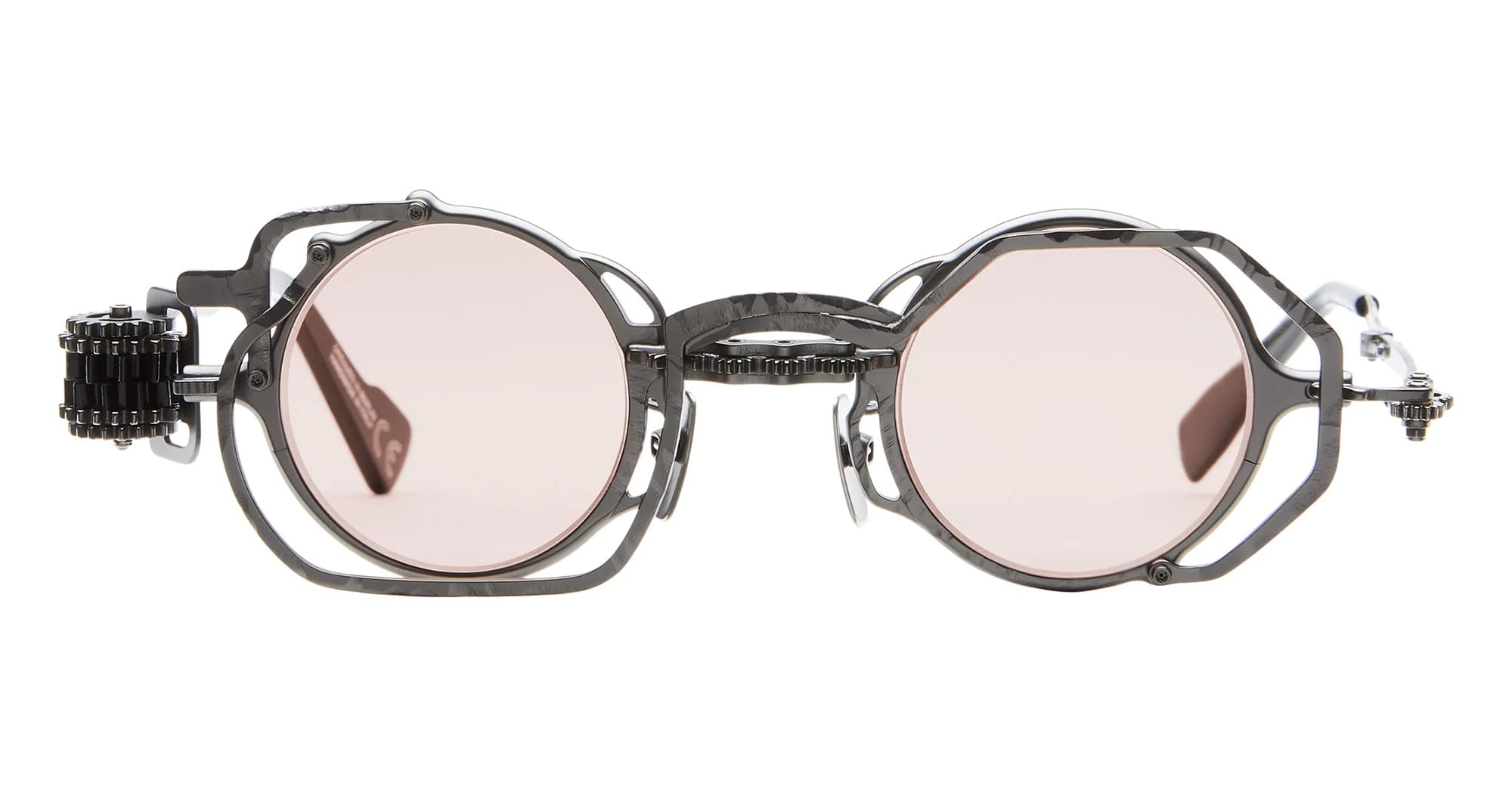 Ottica Mondello Roma - Kuboraum - KRSZ50RB0000002P - MASK Z50 RB - GUNMETAL - Metal - shape Round - grey - EYEWEAR - SUNGLASSES - Unisex,Uomo,Donna,Women,Men - lens Pink - Made In Italy