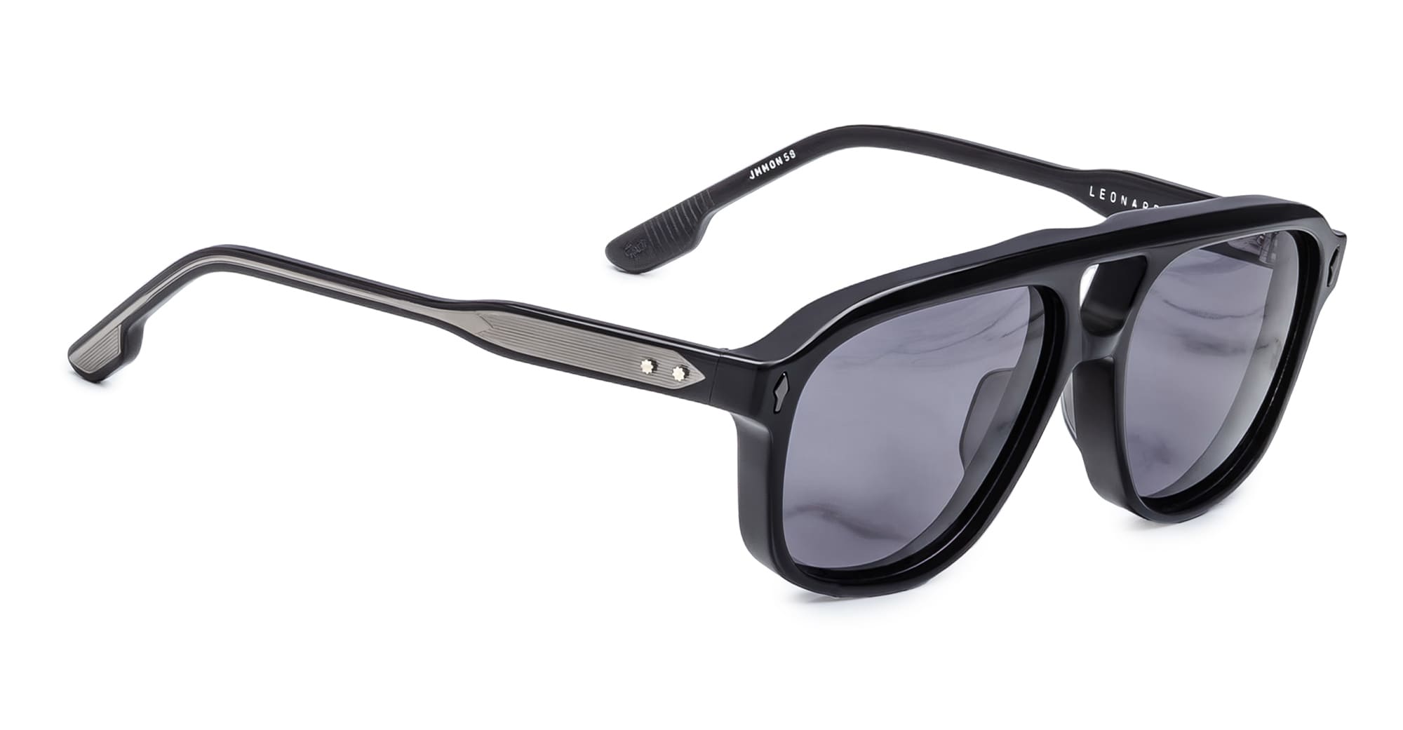 Ottica Mondello Roma - Jacques Marie Mage - JMMON-58 - LEONARD - RAVEN - Acetate - shape Aviator - Black - EYEWEAR - SUNGLASSES - Unisex,Uomo,Donna,Women,Men - lens Gradient grey - Made In Japan