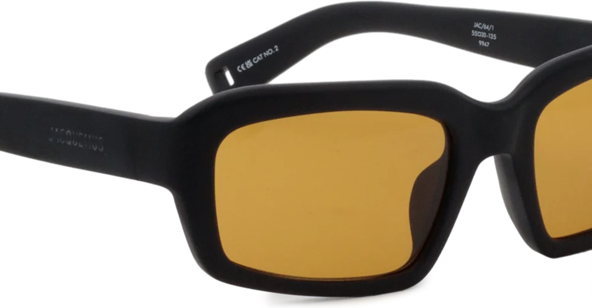 Ottica Mondello Roma - Jacquemus - JAC64C1SUN - MARINO - MATTE BLACK / AMBER LENS - Acetate - shape Rectangular - Black - EYEWEAR - SUNGLASSES - Unisex,Uomo,Donna,Women,Men - lens amber - Made In Japan