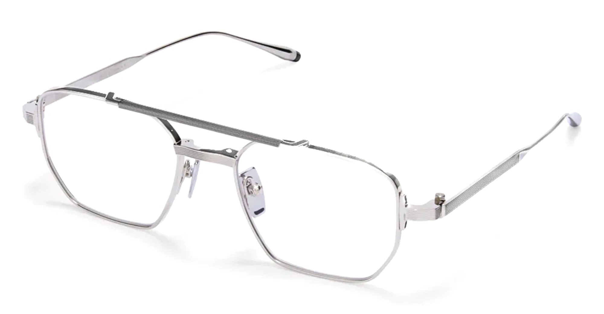 Ottica Mondello Roma - Akoni - AKX-539C-52 - PROTEUS - SHINY SILVER RX - Titanium - shape Navigator - Silver - EYEWEAR - EYEGLASSES - Unisex,Uomo,Donna,Women,Men - lens Clear - Made In Japan