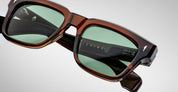 Ottica Mondello Roma - Jacques Marie Mage - JMMTR-13W - TORINO - ZOLTAR - Acetate - shape Squared - brown - EYEWEAR - SUNGLASSES - Uomo,Men - lens Green - Made In Japan