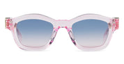 Ottica Mondello Roma - T HENRI - AUAP - AURELIA - PAMPELONNE - Acetate - shape Squared - pink - EYEWEAR - SUNGLASSES - Unisex,Uomo,Donna,Women,Men - lens Gradient blue - Made In Japan