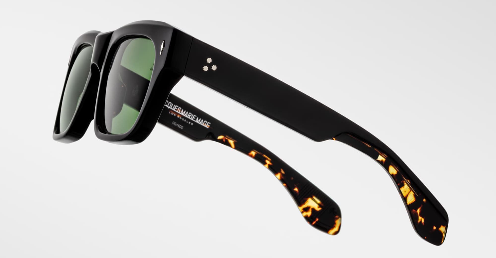Ottica Mondello Roma - Jacques Marie Mage - JMMCASH-9A - JOHNNY CASH BY JMM: CASH - NOIR 9 - Acetate - shape  - Black - EYEWEAR - SUNGLASSES - Uomo,Men - lens  - Made In Japan