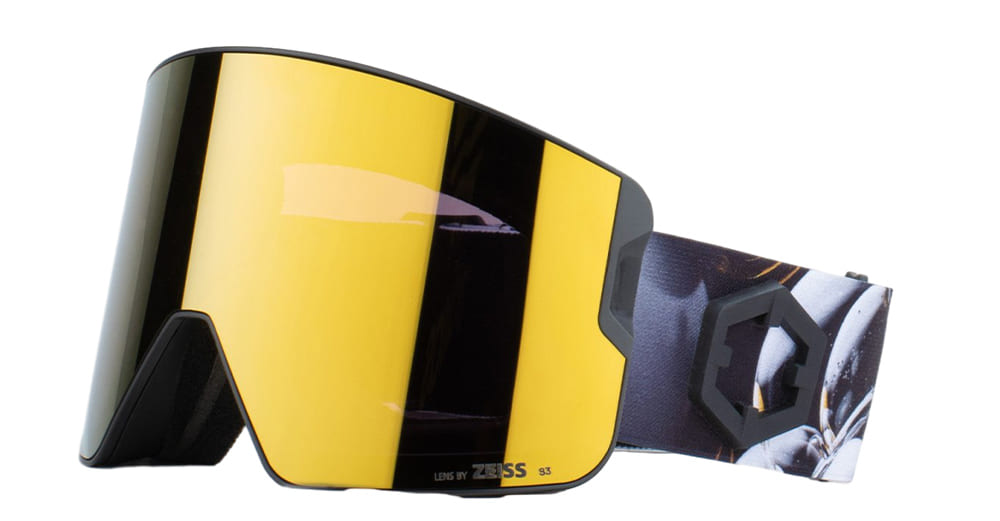 Ottica Mondello Roma - Out Of - XG159117M - ZENITH - BUBBLES / GOLD24 MCI LENS MEDIUM - nylon - shape Mask - black, white - EYEWEAR - GOGGLES - Unisex,Uomo,Donna,Women,Men - lens Gold - Made In Italy