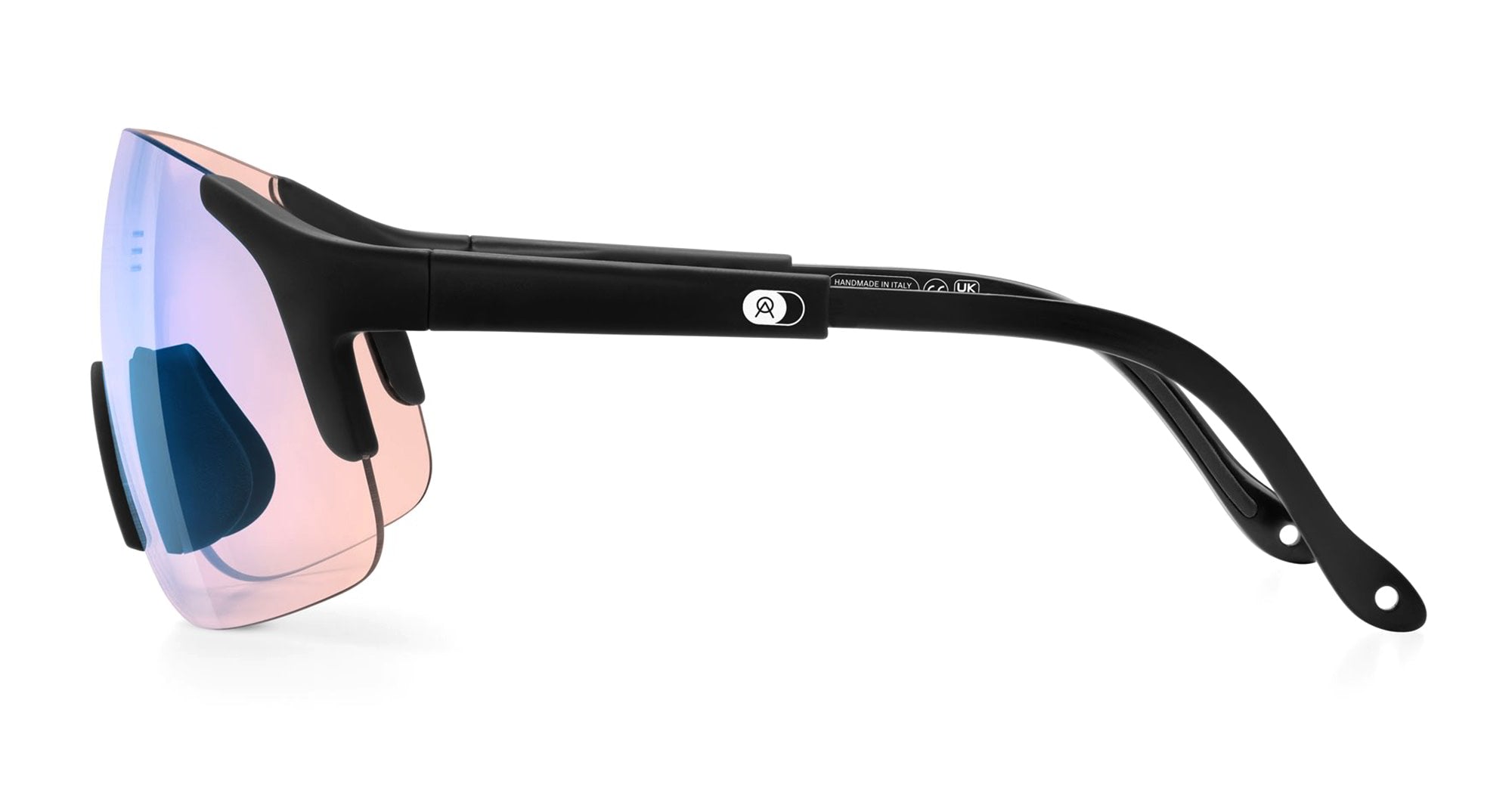 Ottica Mondello Roma - Alba Optics - 8050054515618 - JUMBO - BLACK / VZUM F-LENS FLM - Tr90 - shape Mask - Black - EYEWEAR - SUNGLASSES - Unisex,Uomo,Donna,Women,Men - lens purple - Made In Italy