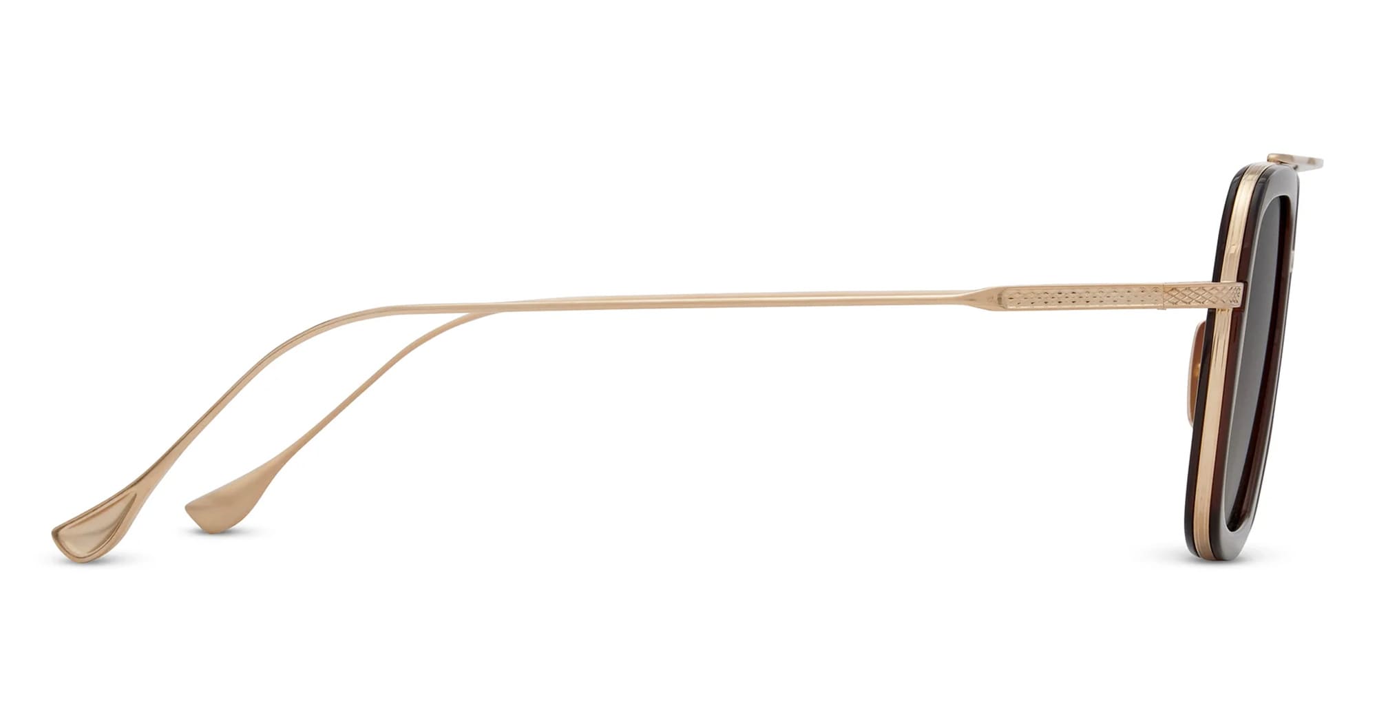 Ottica Mondello Roma - DITA - 7806-W-RTB-GLD-52 - FLIGHT 006 - ROOT BEER / ANTIQUE WHITE GOLD - titanium, acetate - shape Pilot - brown, gold - EYEWEAR - SUNGLASSES - Unisex,Uomo,Donna,Women,Men - lens Gradient brown - Made In Japan