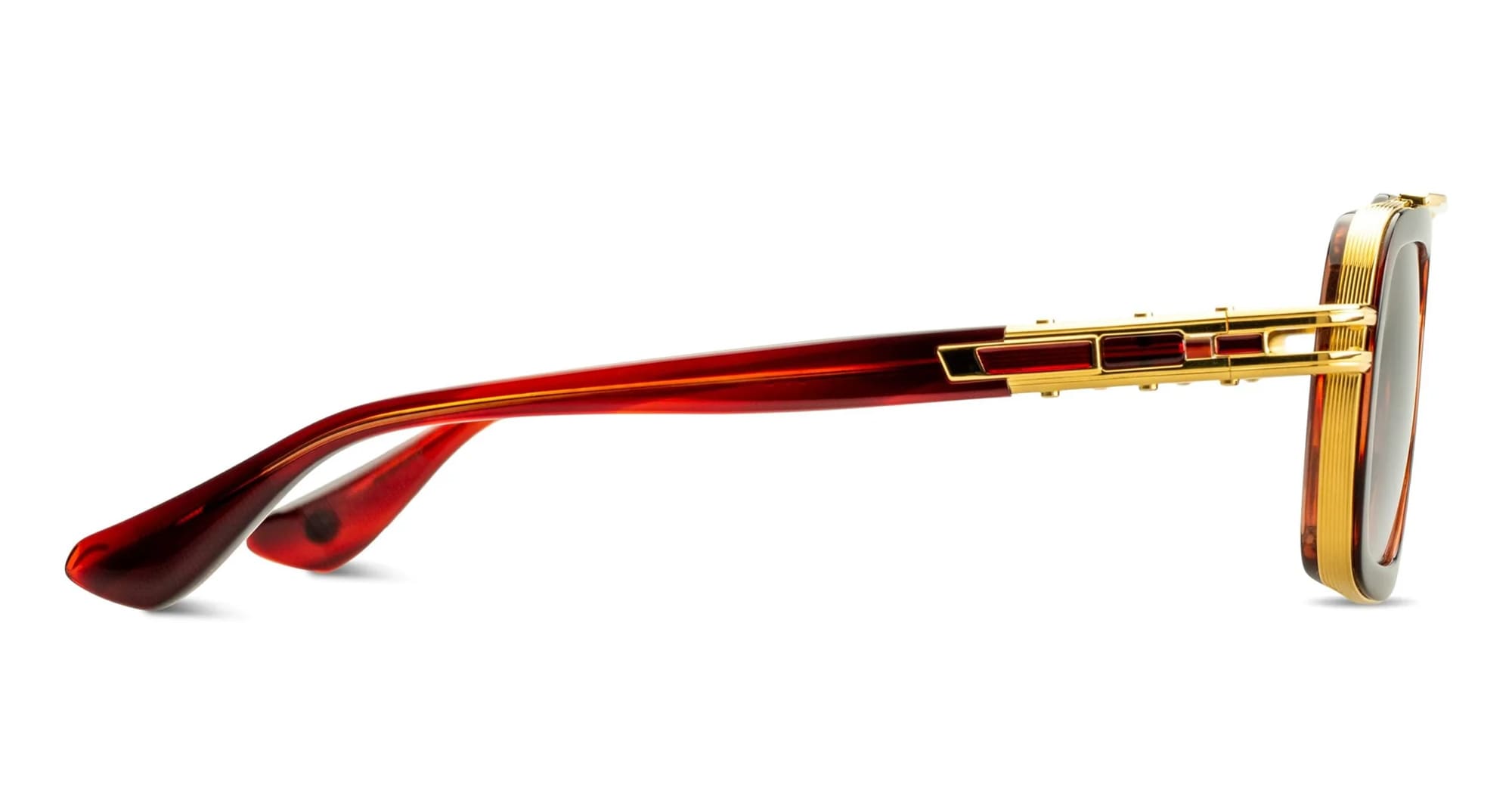 Ottica Mondello Roma - DITA - DTS403-A-04 - LXN-EVO - SIENNA BLAZE / YELLOW GOLD - Acetate, titanium - shape Navigator - brown, gold - EYEWEAR - SUNGLASSES - Uomo,Men - lens Gradient grey - Made In Japan