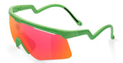 Ottica Mondello Roma - Alba Optics - 8050054518435 - DELTA - PISTACHIO / VZUM F-LENS FIRE - Tr90 - shape Mask - green - EYEWEAR - SUNGLASSES - Unisex,Uomo,Donna,Women,Men - lens red - Made In Italy