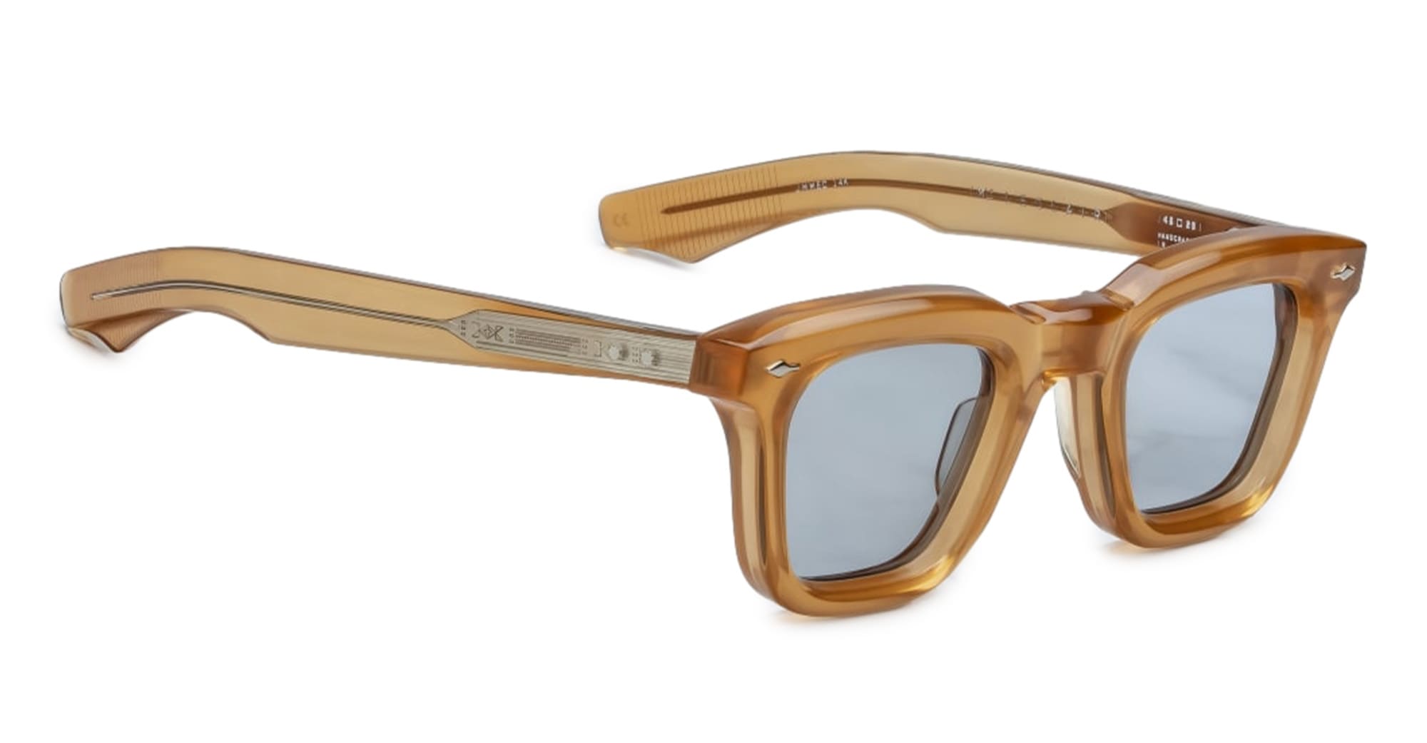 Ottica Mondello Roma - Jacques Marie Mage - JMMEC-14K - LECLAIR - SAFFRON - Acetate - shape Squared - brown - EYEWEAR - SUNGLASSES - Uomo,Men - lens Grey - Made In Japan