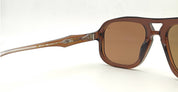 Ottica Mondello Roma - Daizo - A-AVS001e-TB1-BG01 - CLAUS - Translucent brown / polished titanium - Acetate - shape Aviator - brown - EYEWEAR - SUNGLASSES - Unisex,Uomo,Donna,Women,Men - lens Gradient brown - Made In Japan