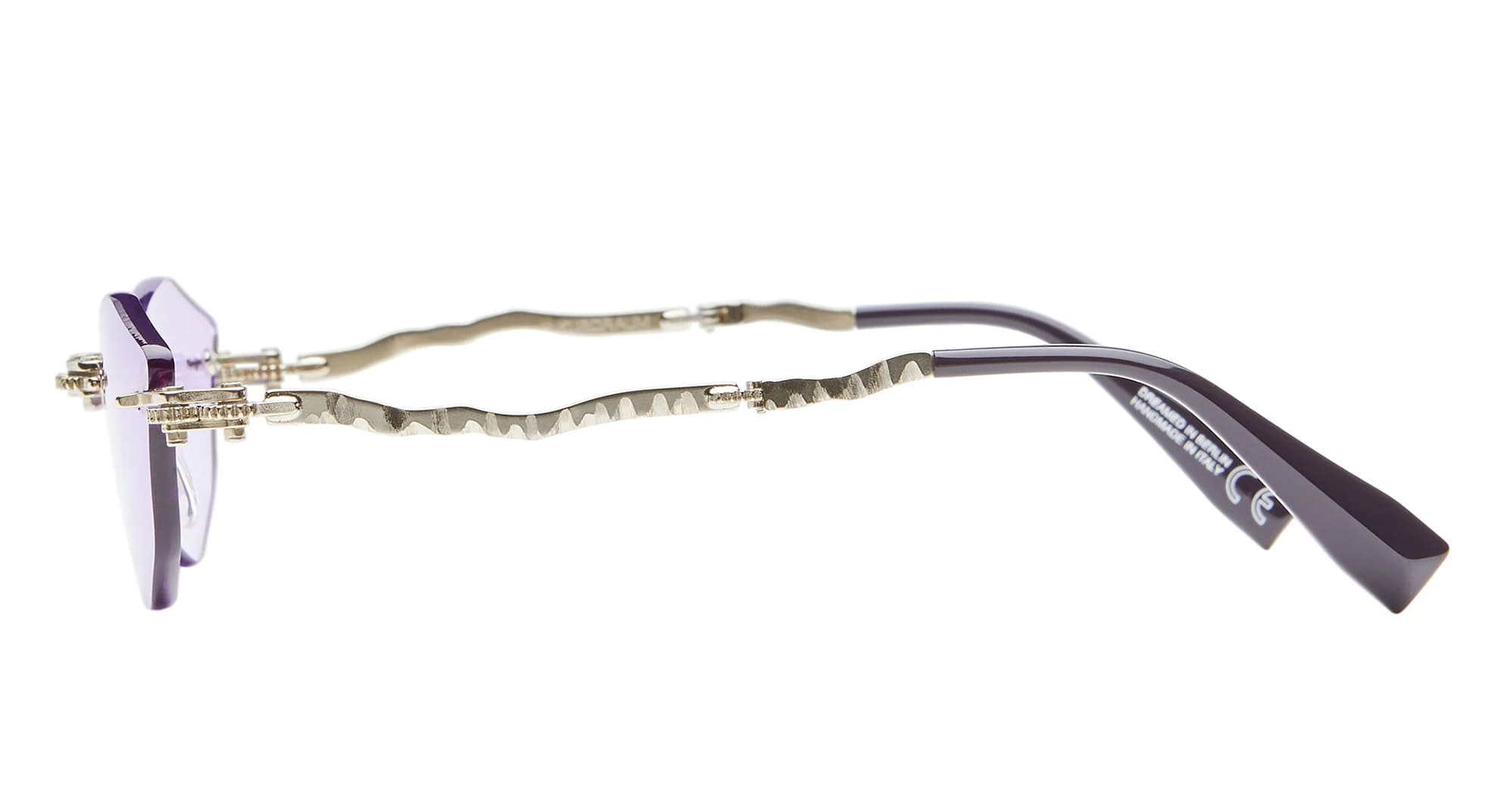 Ottica Mondello Roma - Kuboraum - KRSH48LG0000004L - MASK H48 LG - LIGHT GOLD - metal, acetate - shape Cat-eye - Gold - EYEWEAR - SUNGLASSES - Donna,Women - lens violet - Made In Italy