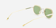 Ottica Mondello Roma - Sato - Belel-II-P-YG-1 - BELEL II - Platinum / Yellow Gold - Titanium - shape Round - silver, gold - EYEWEAR - SUNGLASSES - Unisex,Uomo,Donna,Women,Men - lens Green - Made In Japan