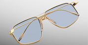 Ottica Mondello Roma - Jacques Marie Mage - JMMJG-19H - JAGGER - CIEL - Titanium - shape Aviator - Gold - EYEWEAR - SUNGLASSES - Unisex,Uomo,Donna,Women,Men - lens Blue - Made In Japan