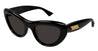 Ottica Mondello Roma - Bottega Veneta - BV1282S-001 - BV1282S-001 - BLACK - Acetate - shape Cat-eye - Black - EYEWEAR - SUNGLASSES - Donna,Women - lens Grey - Made In Japan