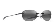 Ottica Mondello Roma - Maui Jim - MJ0373S-001 - KAILA - MATTE BLACK / NEUTRAL GREY LENS  - Metal - shape Oval - Black - EYEWEAR - SUNGLASSES - Unisex,Uomo,Donna,Women,Men - lens Grey - Made In Japan