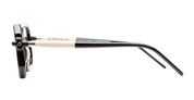Ottica Mondello Roma - Kuboraum - KRS0P8BYB000002M - MASK P8 - BLACK / IVORY - Acetate - shape Navigator - black, ivory - EYEWEAR - SUNGLASSES - Unisex,Uomo,Donna,Women,Men - lens light brown - Made In Italy