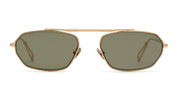 Ottica Mondello Roma - Ahlem - AHL.003884.SUN - Anjou - Champagne / Khaki Light Lens - Metal - shape Oval - Gold - EYEWEAR - SUNGLASSES - Unisex,Uomo,Donna,Women,Men - lens Green - Made In France