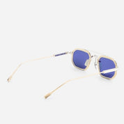 Ottica Mondello Roma - Sato - Kursa-P-RG-1 - Kursa - Platinum / Rose Gold - Titanium - shape Rectangular - silver, gold - EYEWEAR - SUNGLASSES - Unisex,Uomo,Donna,Women,Men - lens Blue - Made In Japan