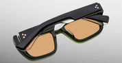 Ottica Mondello Roma - Jacques Marie Mage - JMMWK-18L - WALKER - BORNEO - Acetate - shape Rectangular - green - EYEWEAR - SUNGLASSES - Unisex,Uomo,Donna,Women,Men - lens orange - Made In Japan