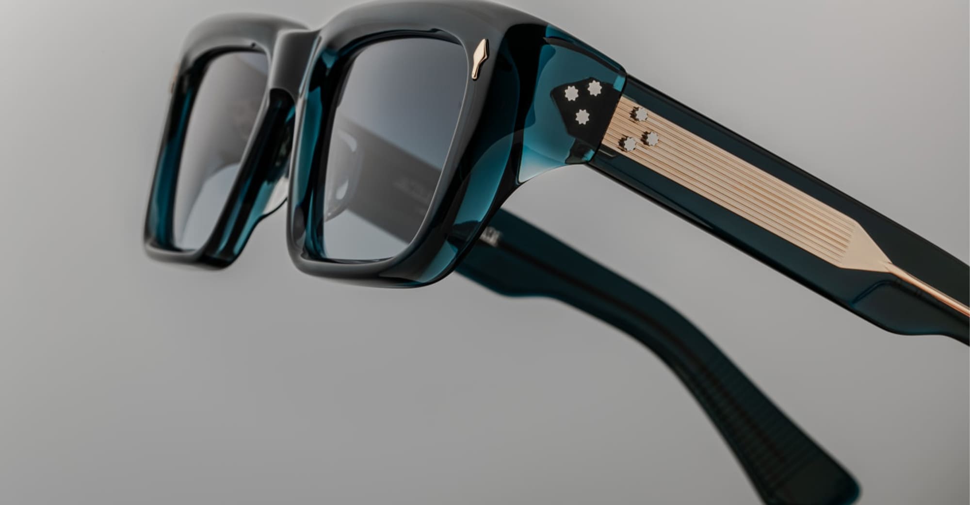 Ottica Mondello Roma - Jacques Marie Mage - JMMWK-9F - WALKER - INDIGO                                    - Acetate - shape Rectangular - blue - EYEWEAR - SUNGLASSES - Uomo,Men - lens Gradient blue - Made In Japan