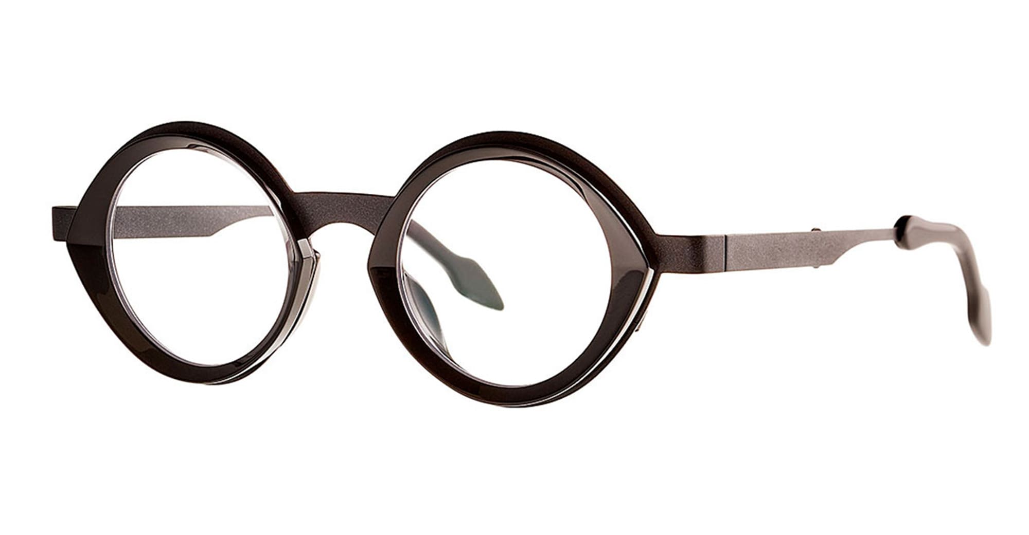 Ottica Mondello Roma - Theo eyewear - PIPE-1 - PIPE - 001 BLACK RX - stainless steel - shape Oval - Black - EYEWEAR - EYEGLASSES - Donna,Women - lens Clear - Made In Belgium