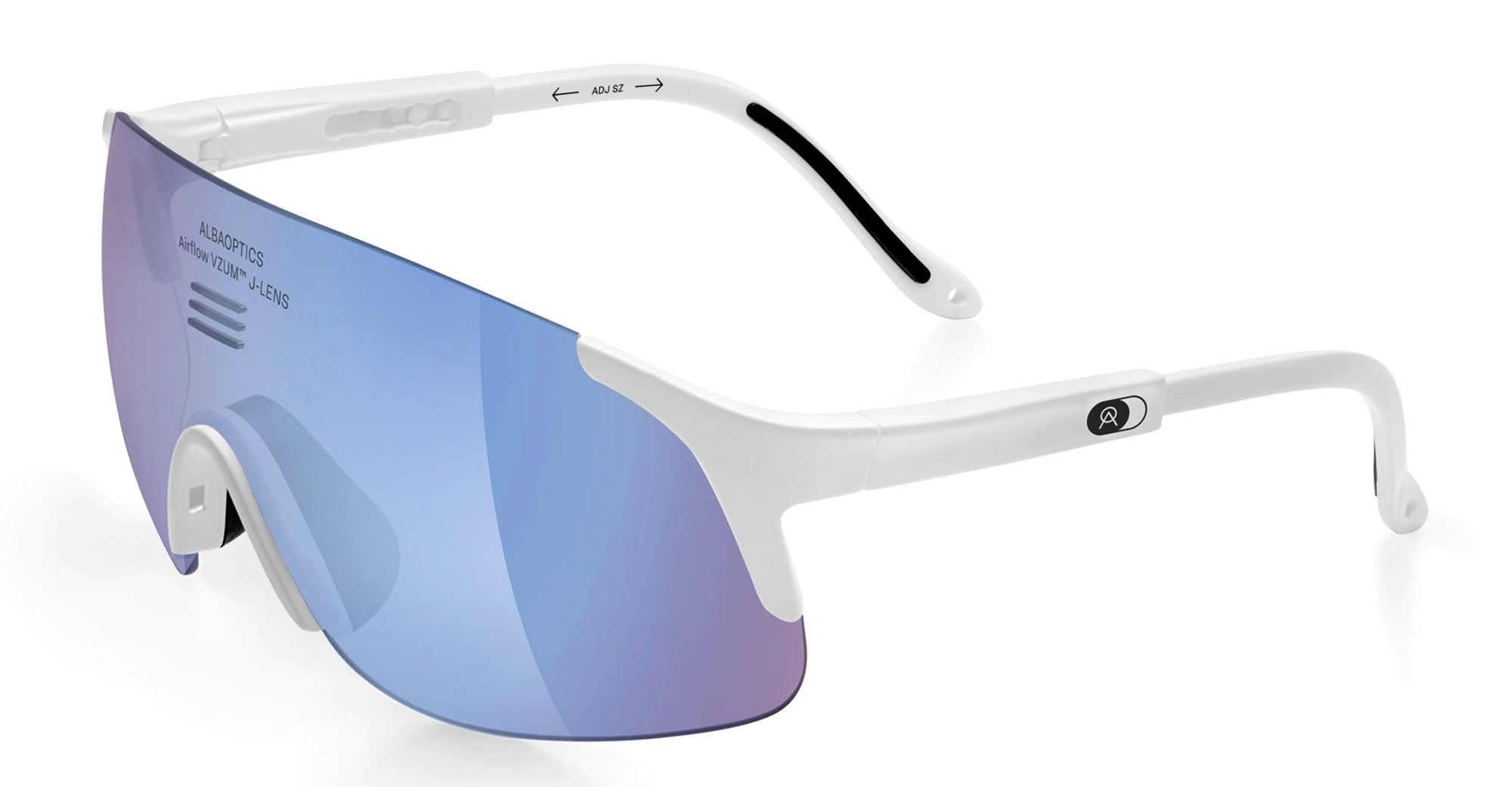Ottica Mondello Roma - Alba Optics - 8050054515892 - JUMBO - WHITE / VZUM F-LENS FLM - Tr90 - shape Mask - White - EYEWEAR - SUNGLASSES - Unisex,Uomo,Donna,Women,Men - lens purple - Made In Italy