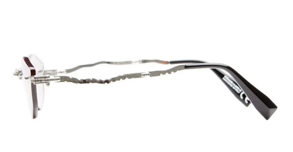 Ottica Mondello Roma - Kuboraum - KRSH48SI0000004G - MASK H48 SI - SILVER - metal, acetate - shape Cat-eye - Silver - EYEWEAR - SUNGLASSES - Donna,Women - lens light grey - Made In Italy