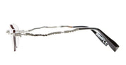 Ottica Mondello Roma - Kuboraum - KRSH48SI0000004G - MASK H48 SI - SILVER - metal, acetate - shape Cat-eye - Silver - EYEWEAR - SUNGLASSES - Donna,Women - lens light grey - Made In Italy