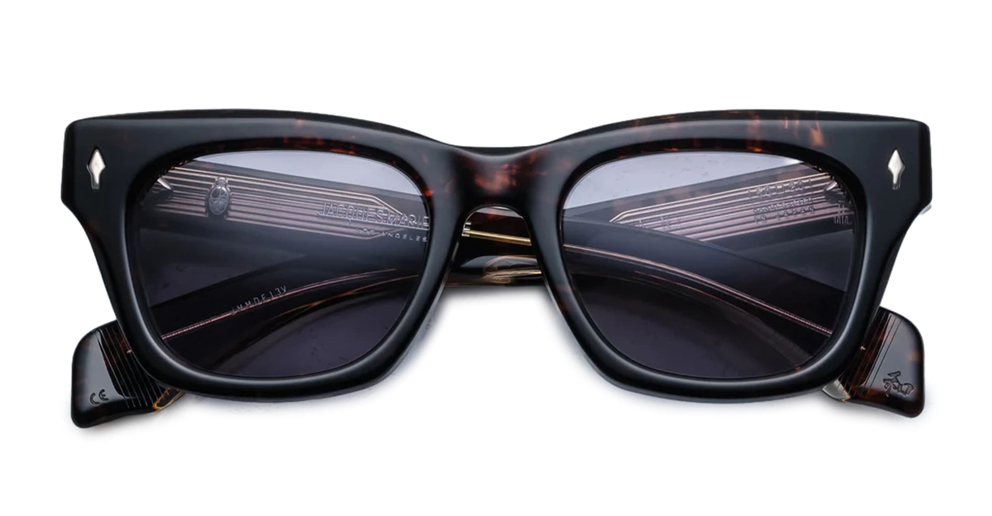 Ottica Mondello Roma - Jacques Marie Mage - JMMDE-13V  - DEALAN - BEAU - Acetate - shape Squared - Tortoise - EYEWEAR - SUNGLASSES - Unisex,Uomo,Donna,Women,Men - lens Blue - Made In Japan