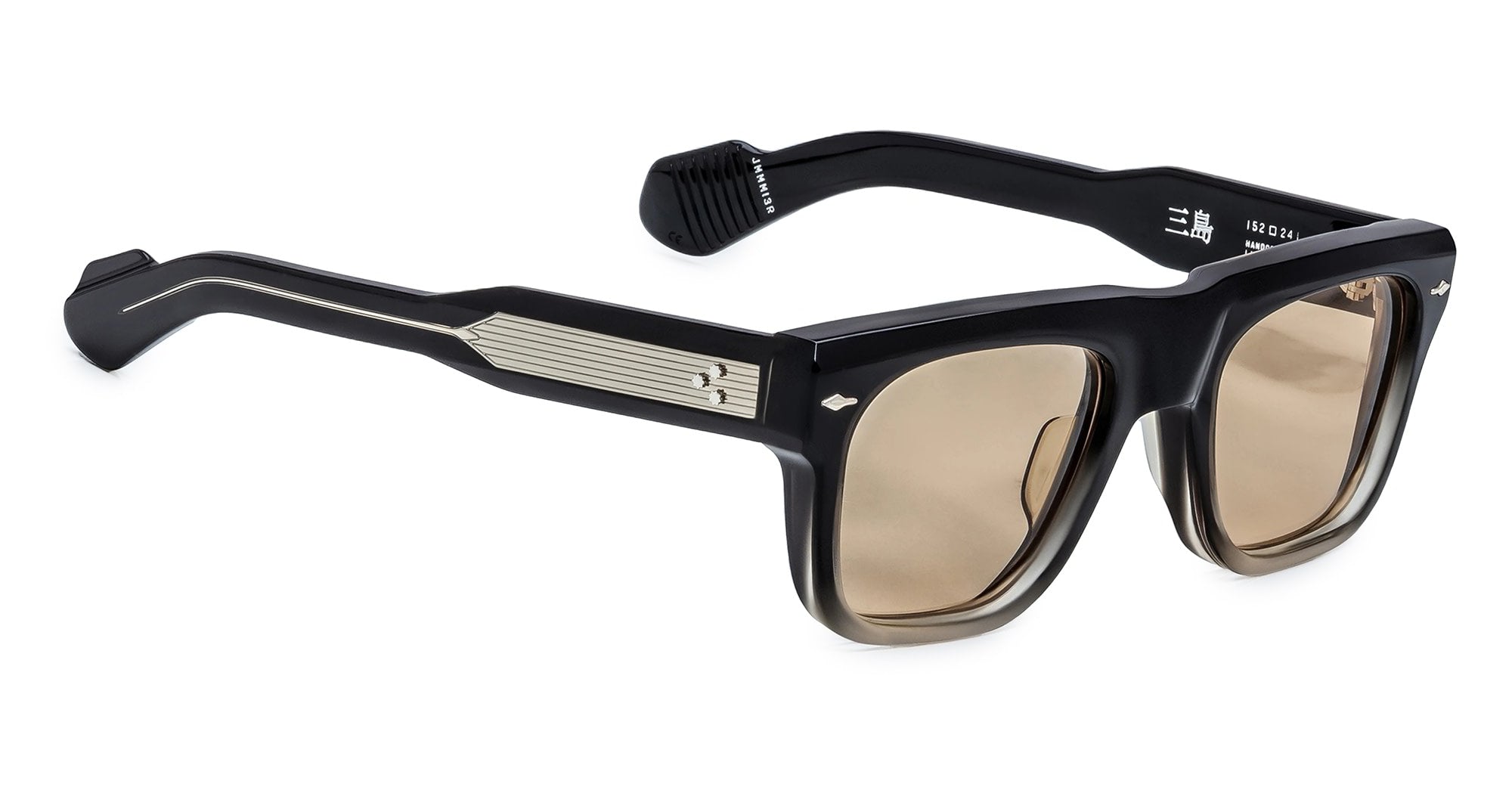 Ottica Mondello Roma - Jacques Marie Mage - JMMMI-3R - MISHIMA - BLACK FADE - Acetate - shape Rectangular - Black - EYEWEAR - SUNGLASSES - Unisex,Uomo,Donna,Women,Men - lens yellow - Made In Japan