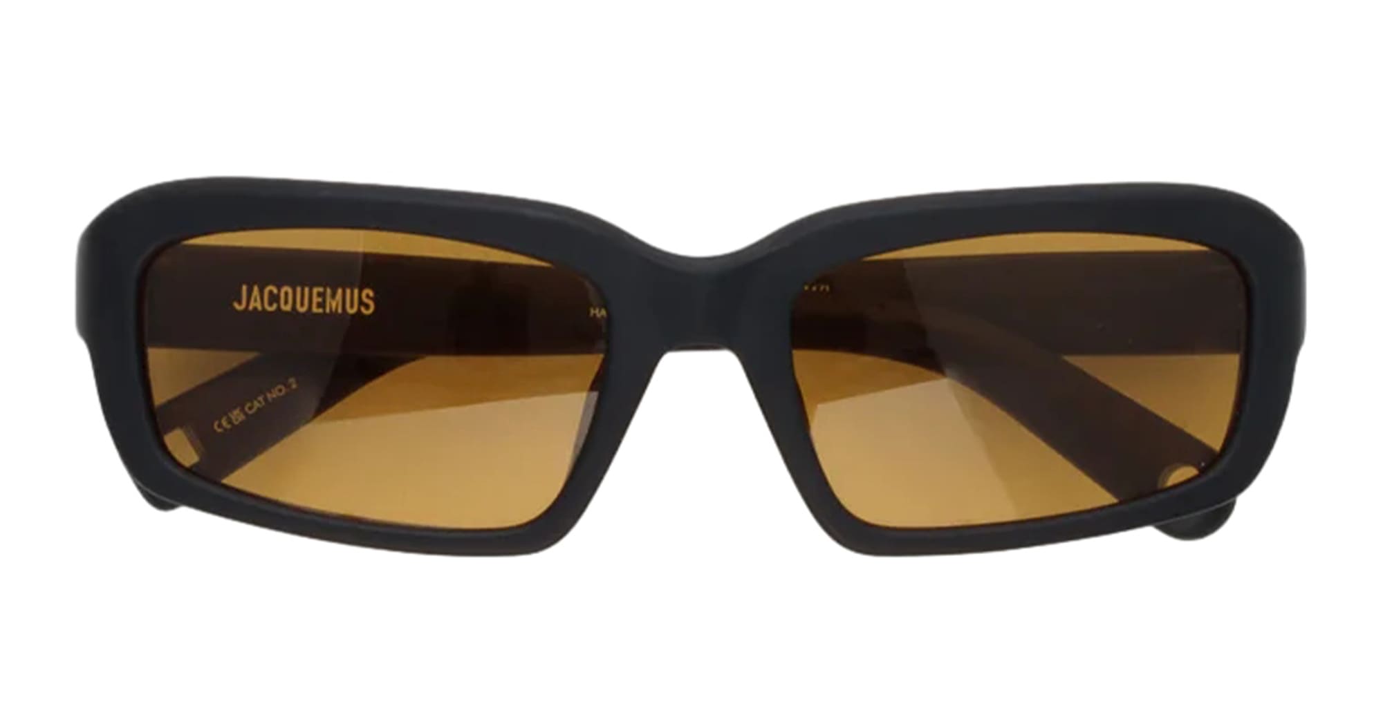 Ottica Mondello Roma - Jacquemus - JAC64C1SUN - MARINO - MATTE BLACK / AMBER LENS - Acetate - shape Rectangular - Black - EYEWEAR - SUNGLASSES - Unisex,Uomo,Donna,Women,Men - lens amber - Made In Japan