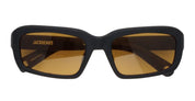 Ottica Mondello Roma - Jacquemus - JAC64C1SUN - MARINO - MATTE BLACK / AMBER LENS - Acetate - shape Rectangular - Black - EYEWEAR - SUNGLASSES - Unisex,Uomo,Donna,Women,Men - lens amber - Made In Japan