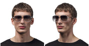 Ottica Mondello Roma - DITA - DTS121-62-07 - MACH-SIX - MATTE WHITE/ YELLOW GOLD - Titanium - shape Aviator - white, gold - EYEWEAR - SUNGLASSES - Unisex,Uomo,Donna,Women,Men - lens Gradient grey - Made In Japan