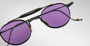 Ottica Mondello Roma - Jacques Marie Mage - JMMDS-17D - DASAN - SPIDER - Titanium - shape Aviator - Black - EYEWEAR - SUNGLASSES - Unisex,Uomo,Donna,Women,Men - lens purple - Made In Japan