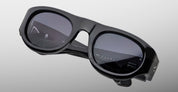 Ottica Mondello Roma - Jacques Marie Mage - JMMLY-I1 - CLYDE 2.0 - GRISAILLE - Acetate - shape Oval - Black - EYEWEAR - SUNGLASSES - Unisex,Uomo,Donna,Women,Men - lens Grey - Made In Japan