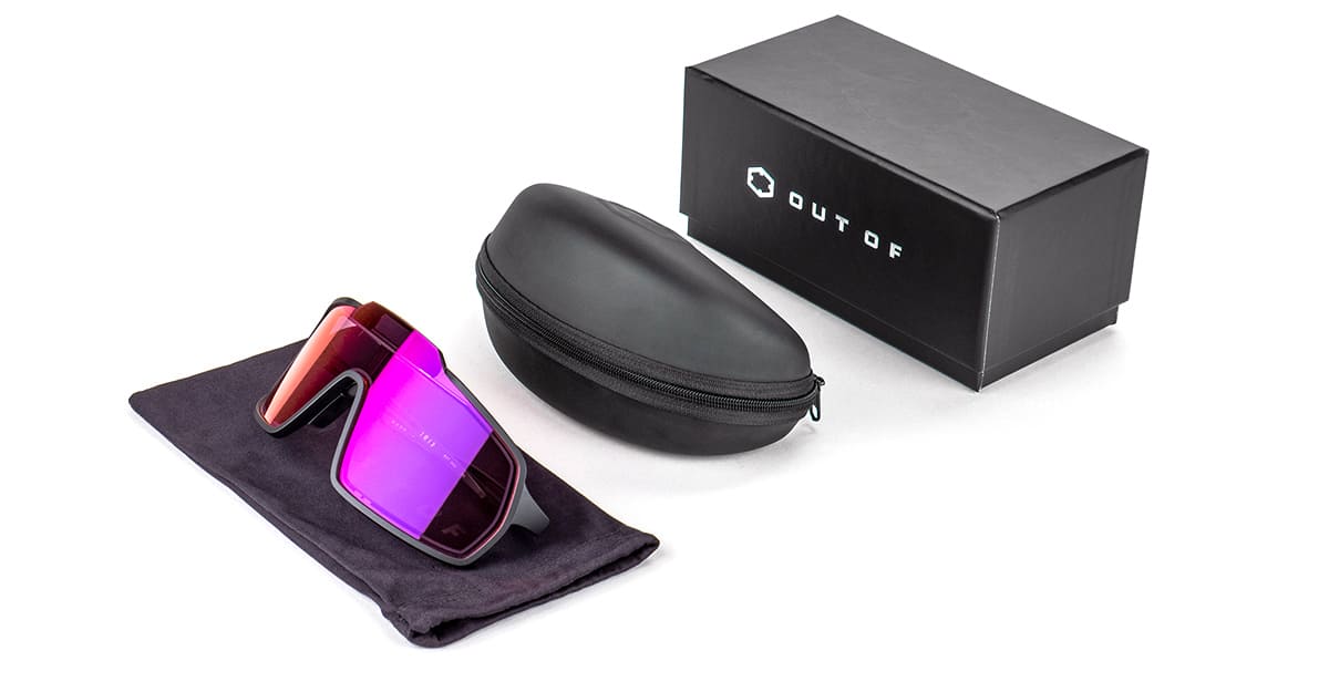 Ottica Mondello Roma - Out Of - XS060288 - BOT - BLACK WITH RED IRID ELECTRONIC LENS - Carbon fiber, grilamid - shape mask - Black - EYEWEAR - SUNGLASSES - Uomo,Men - lens red - Made In Italy