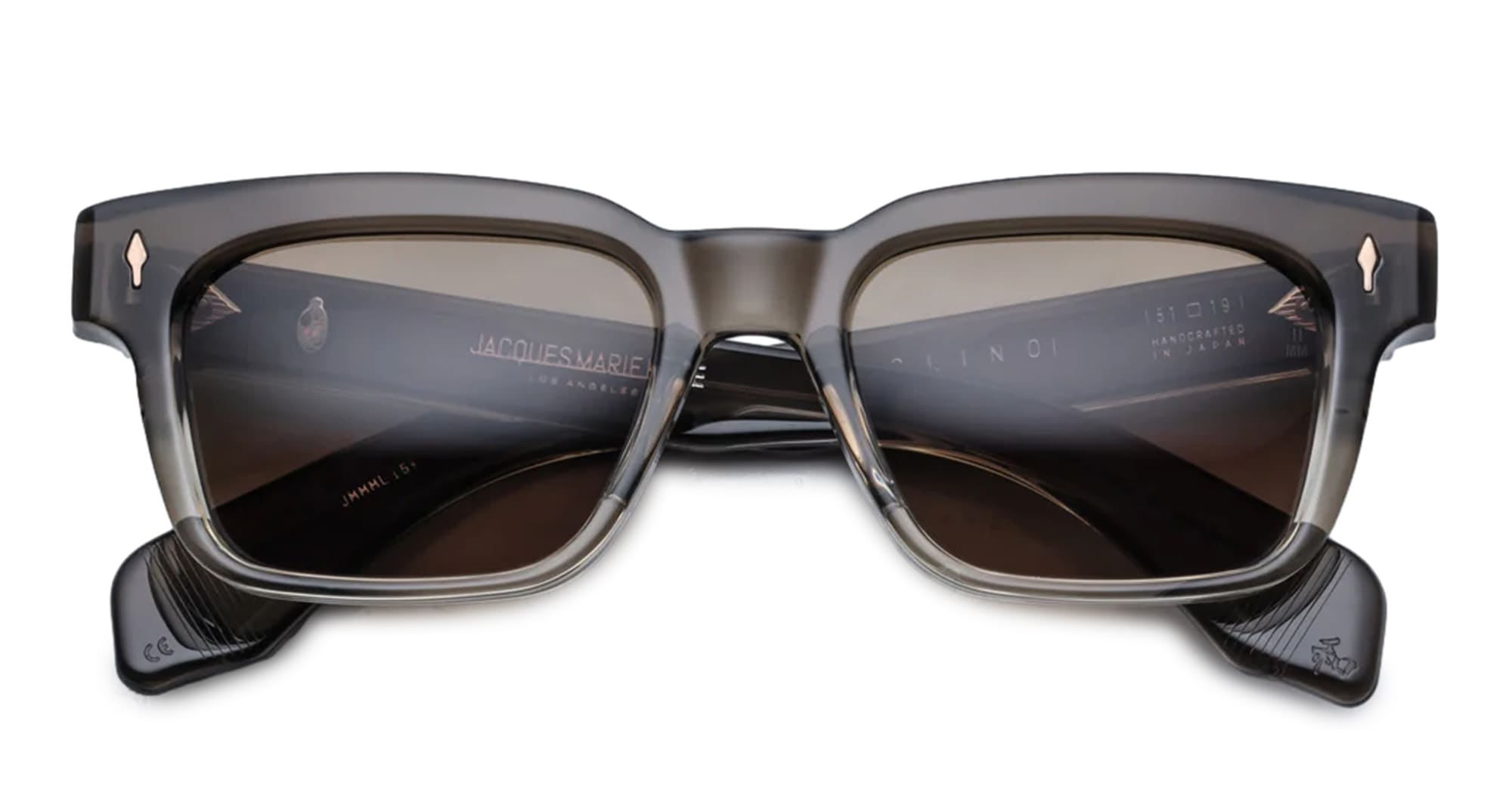 Ottica Mondello Roma - Jacques Marie Mage - JMMML-15Y - MOLINO - SMOKE FADE - Acetate - shape Rectangular - grey - EYEWEAR - SUNGLASSES - Uomo,Men - lens olive - Made In Japan