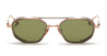 Ottica Mondello Roma - Akoni - AKS-508A-51 - ERIS-TWO - BRUSHED WHITE GOLD / MATTE BLACK - Titanium - shape Octagonal - light gold - EYEWEAR - SUNGLASSES - Uomo,Men - lens olive green - Made In Japan