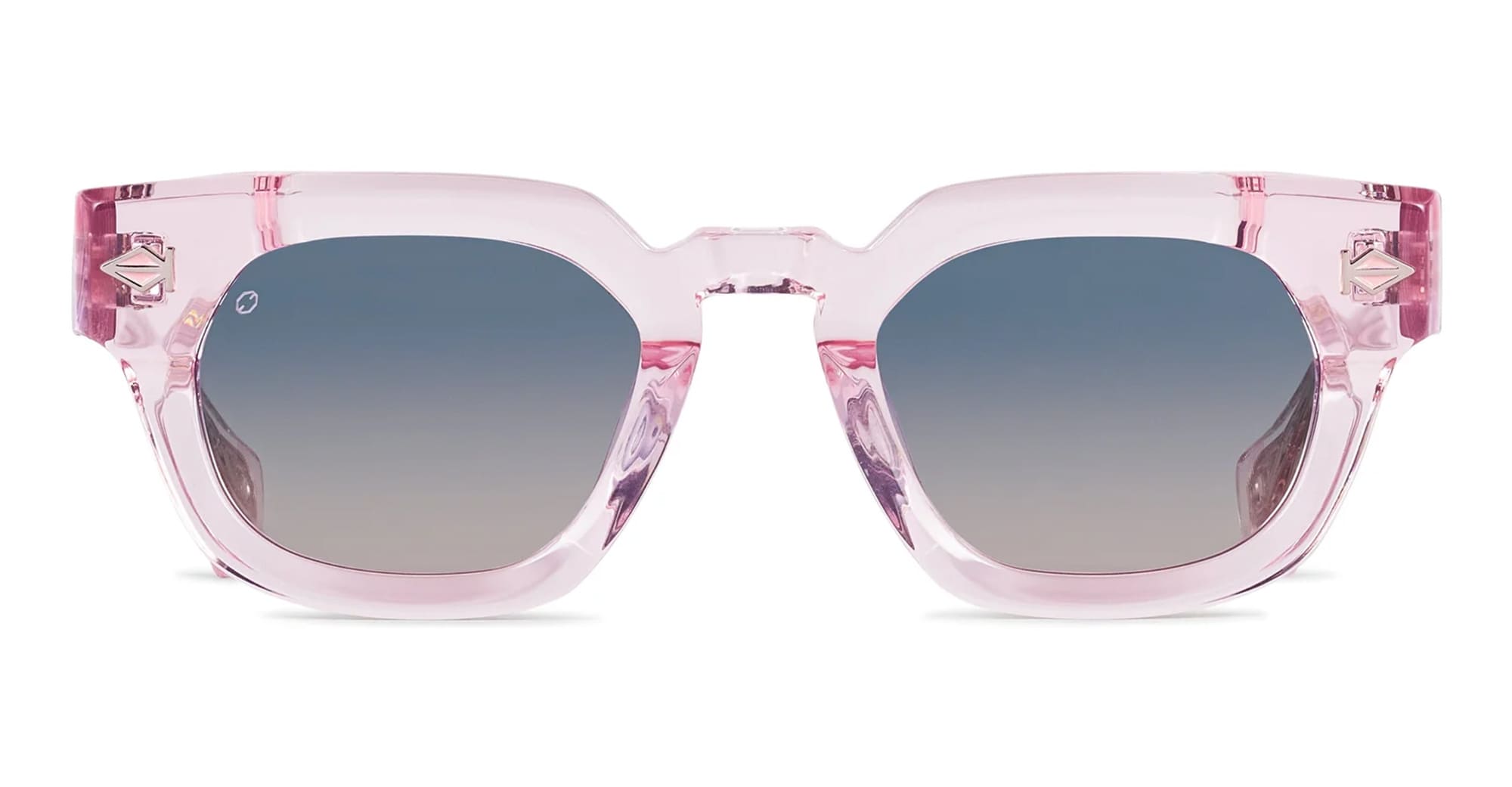 Ottica Mondello Roma - T HENRI - TAP014 - TUATARA - PAMPELONNE - Acetate - shape Panto - transparent pink - EYEWEAR - SUNGLASSES - Unisex,Uomo,Donna,Women,Men - lens Gradient blue - Made In Japan