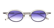 Ottica Mondello Roma - Sato - Acamar-II-AS-P-1 - ACAMAR II - antique silver / platinum - Titanium - shape Oval - Silver - EYEWEAR - SUNGLASSES - Unisex,Uomo,Donna,Women,Men - lens Gradient blue - Made In Japan