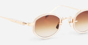 Ottica Mondello Roma - Sato - Mirac-RG-C-1 - MIRAC - Rose Gold / Crystal - Acetate, titanium - shape Oval - rose gold - EYEWEAR - SUNGLASSES - Unisex,Uomo,Donna,Women,Men - lens Gradient brown - Made In Japan