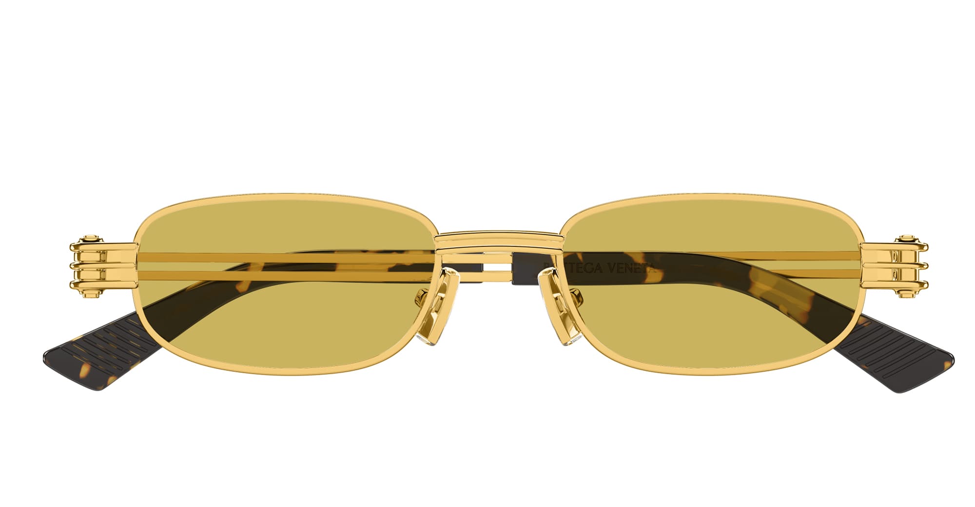 Ottica Mondello Roma - Bottega Veneta - BV1381S-002 - BV1381S-002 - GOLD - Metal - shape Rectangular - Gold - EYEWEAR - SUNGLASSES - Unisex,Uomo,Donna,Women,Men - lens yellow - Made In Japan