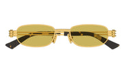 Ottica Mondello Roma - Bottega Veneta - BV1381S-002 - BV1381S-002 - GOLD - Metal - shape Rectangular - Gold - EYEWEAR - SUNGLASSES - Unisex,Uomo,Donna,Women,Men - lens yellow - Made In Japan