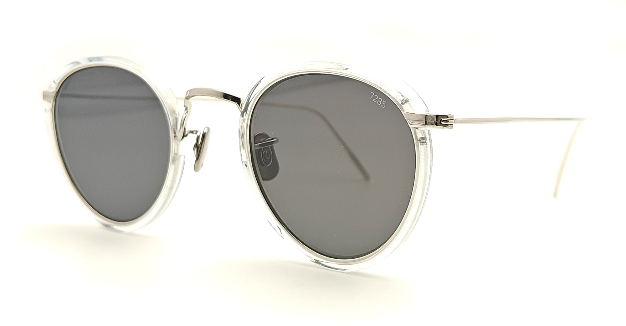  GREY LENS - titanium, acetate - shape Round - crystal, silver - EYEWEAR - SUNGLASSES - Unisex,Uomo,Donna,Women,Men - lens Grey - Made In Japan