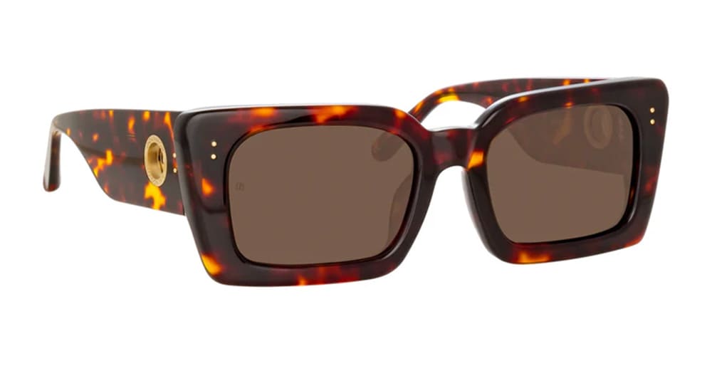  YELLOW GOLD - Acetate - shape Squared - Tortoise - EYEWEAR - SUNGLASSES - Donna,Women - lens Brown - MadeIn Italy
