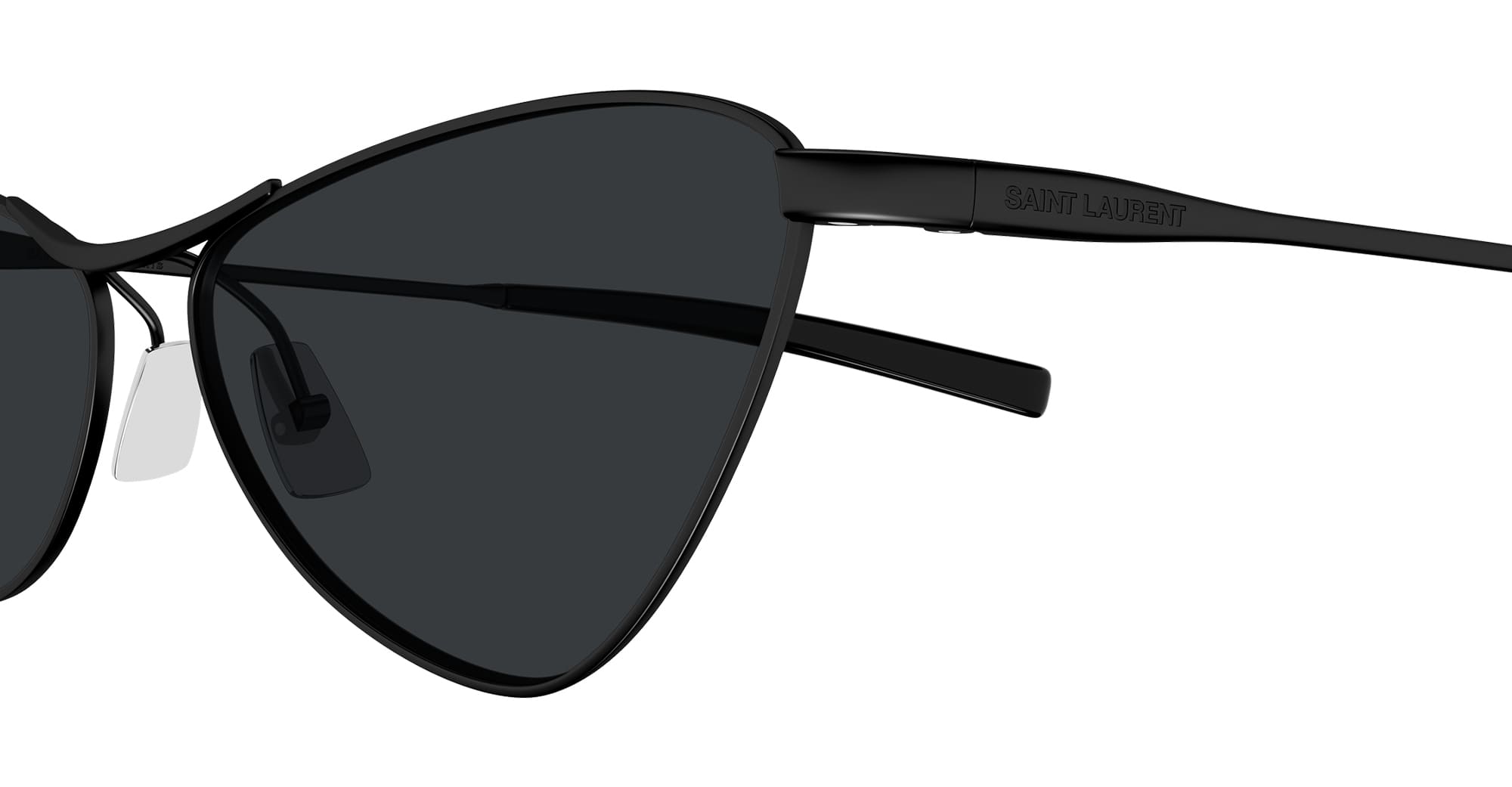 Ottica Mondello Roma - Saint Laurent - SL 830-001 - SL 830-001 - BLACK - Metal - shape Cat-eye - Black - EYEWEAR - SUNGLASSES - Donna,Women - lens Grey - Made In Italy